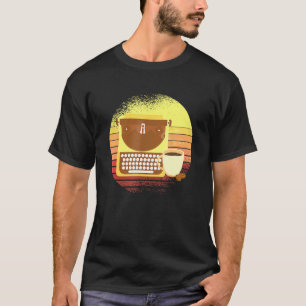 Camiseta Café clásico de la máquina de escribir
