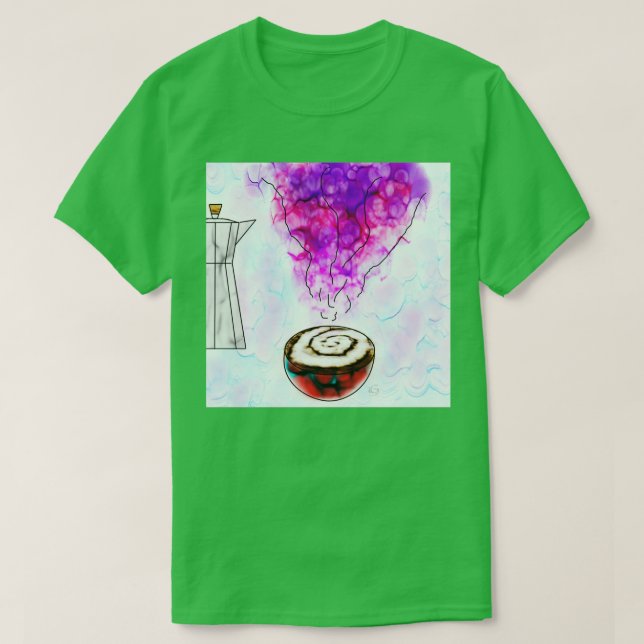 Camiseta Café colorido (Diseño del anverso)