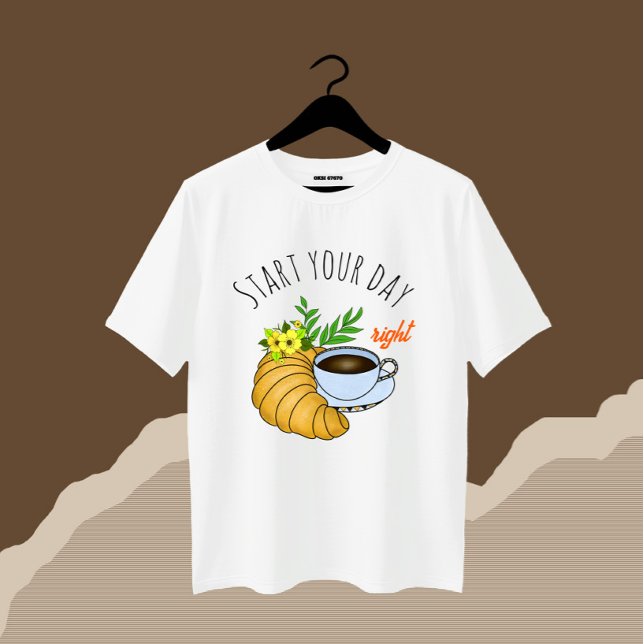 Camiseta Café con croissant (Subido por el creador)