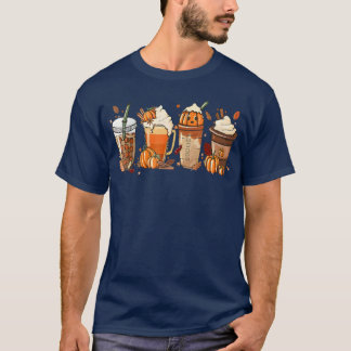 Camiseta Café con especias de calabaza Latte otoño otoño