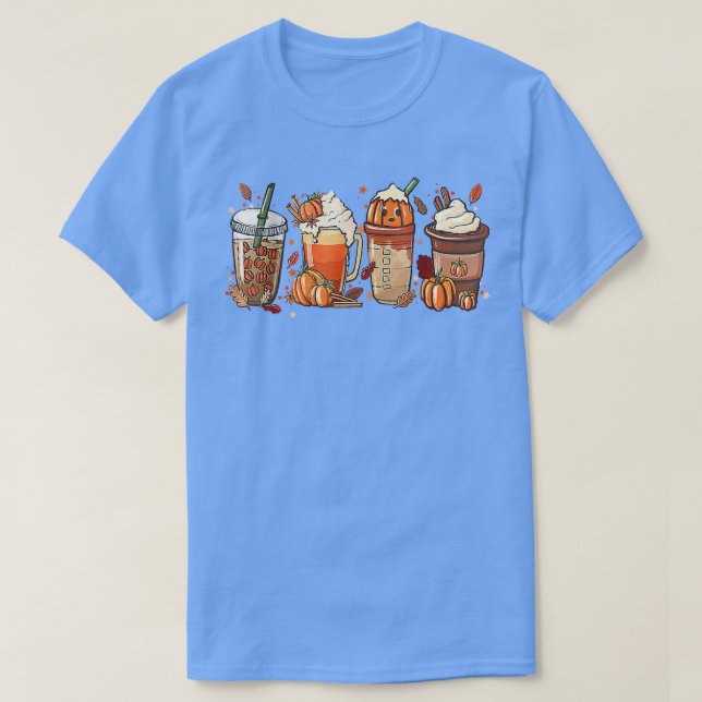 Camiseta Café con especias de calabaza Latte otoño otoño te (Diseño del anverso)