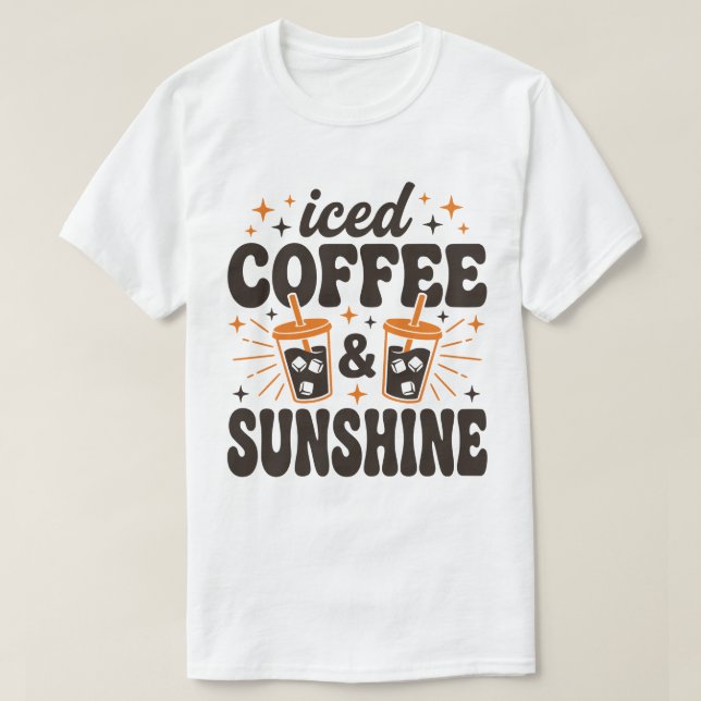 Camiseta café con hielo sol verano vibraciones  (Diseño del anverso)