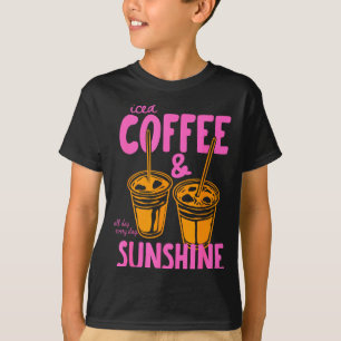 Camiseta Café con hielo y playa soleada hawaii verano