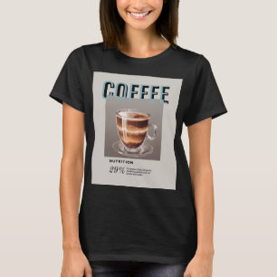 Camiseta Café con indicaciones de valores nutricionales
