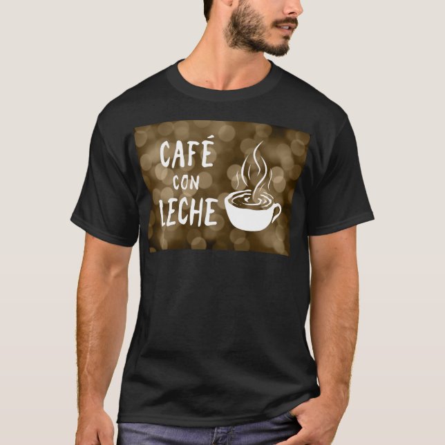 Camiseta cafe con leche bokeh (Anverso)