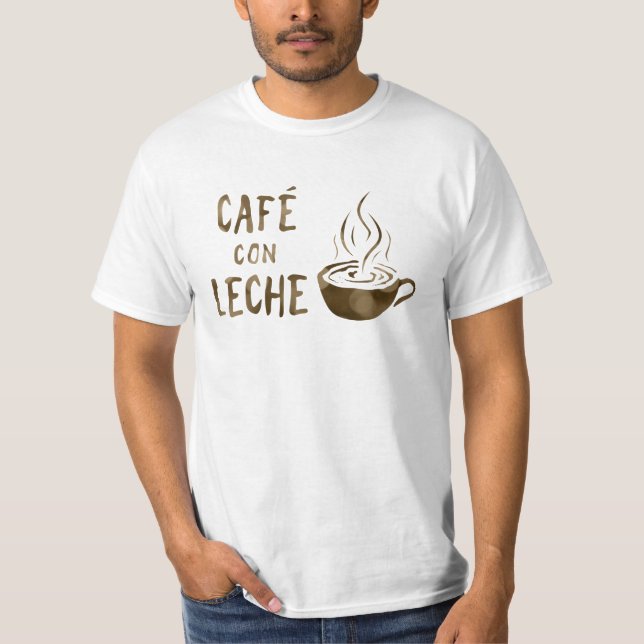 Camiseta cafe con leche bokeh (Anverso)