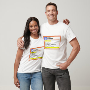 Camiseta Café con receta personalizada