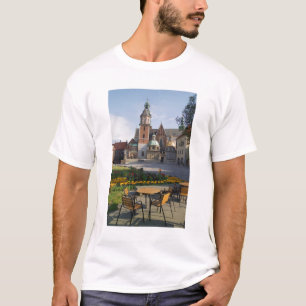 Camiseta Café con vista a la Catedral de Wawel, Colina Wawe
