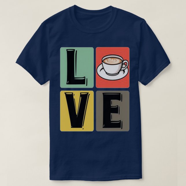 Camiseta Café Copa de café Cappucci Amantes del café 2 (Diseño del anverso)