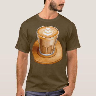 Camiseta café cortado a mano T