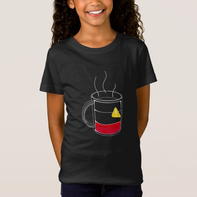 Camiseta Café críticamente bajo (Anverso)