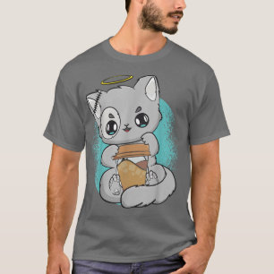 Camiseta Café Cute Cat Coffee Yami Kawaii Chibi Anime Neko