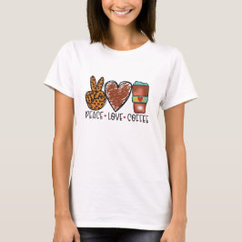 Camiseta Café de amor moderno por la paz