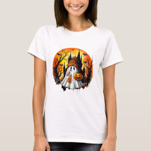 Camiseta Café de bebida fantasma lindo Hielo Fantasma Hallo