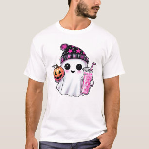 Camiseta Café de bebida fantasma lindo Hielo Fantasma Hallo