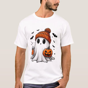 Camiseta Café de bebida fantasma lindo Hielo Fantasma Hallo