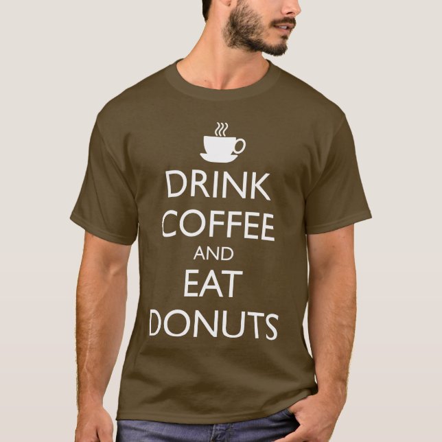 CAMISETA CAFÉ DE BEBIDA Y DONUS DE COMIDA (Anverso)