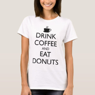CAMISETA CAFÉ DE BEBIDA Y DONUS DE COMIDA