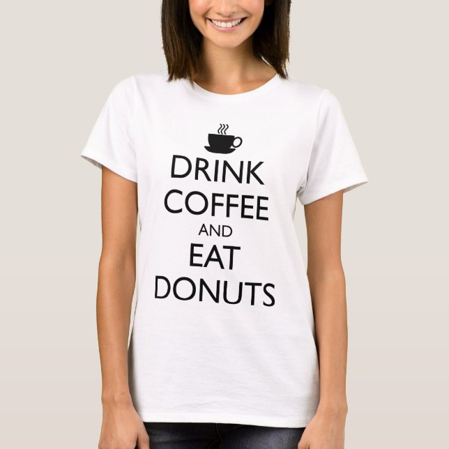 CAMISETA CAFÉ DE BEBIDA Y DONUS DE COMIDA (Anverso)
