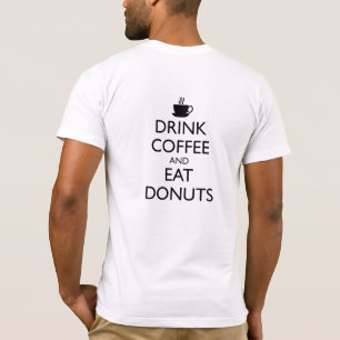 CAMISETA CAFÉ DE BEBIDA Y DONUS DE COMIDA
