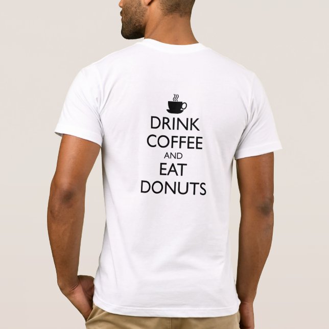 CAMISETA CAFÉ DE BEBIDA Y DONUS DE COMIDA (Reverso)