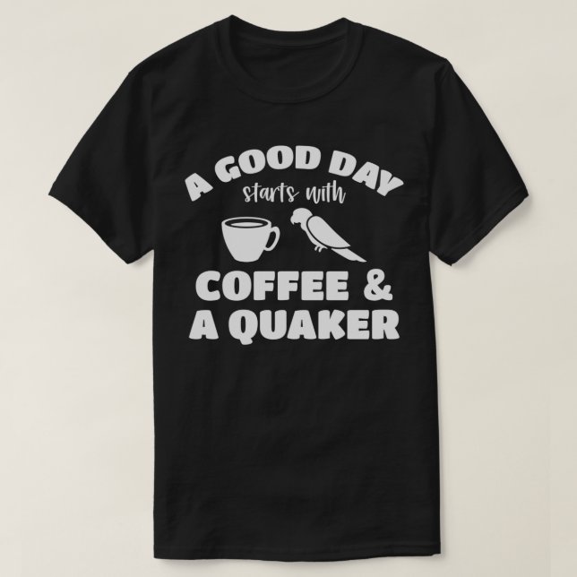Camiseta Café De Buenos Días Y Cuáquero 9 (Diseño del anverso)