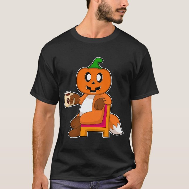 Camiseta Café de calabaza de Fox Halloween (Anverso)