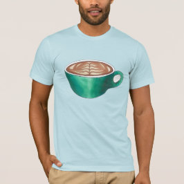 Camiseta Café de capuchino de lata blanca plana Café Café C
