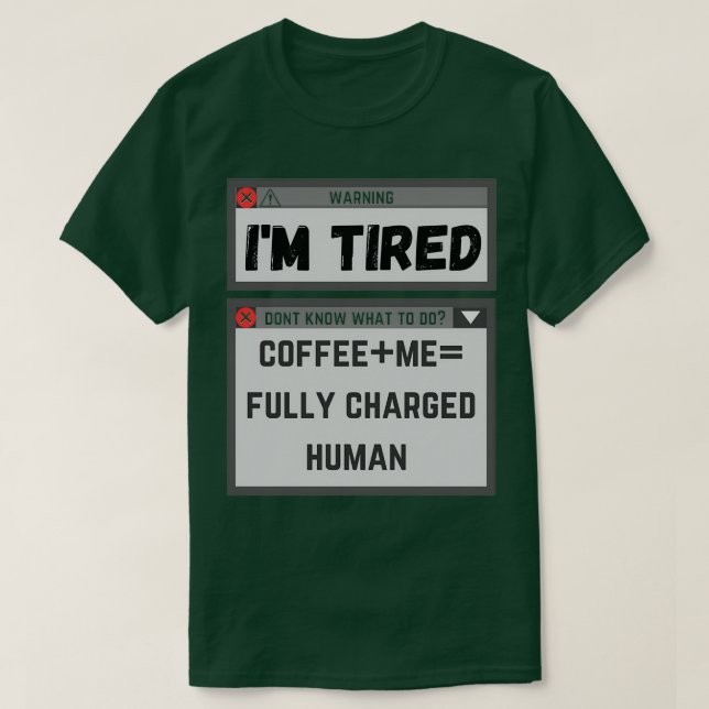 Camiseta café de carga (Diseño del anverso)