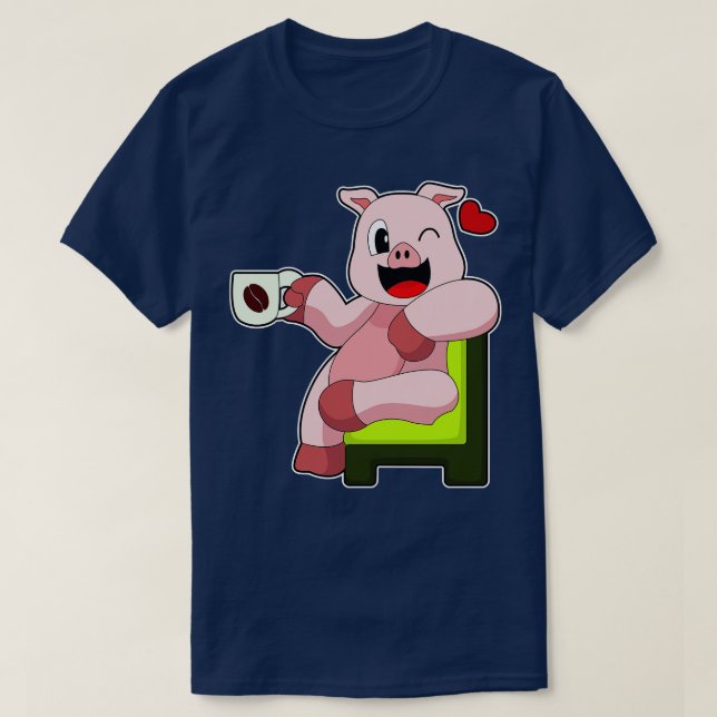 Camiseta Café de cerdo (Diseño del anverso)