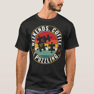 Camiseta Café de fin de semana y el enigma de rompecabezas 