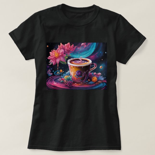 Camiseta Café de Galaxia Jardín (Diseño del anverso)