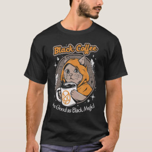 Camiseta Café de Gato Negro de Halloween Tan Bueno Como la