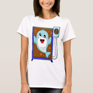 Camiseta Café de grano de café delfín