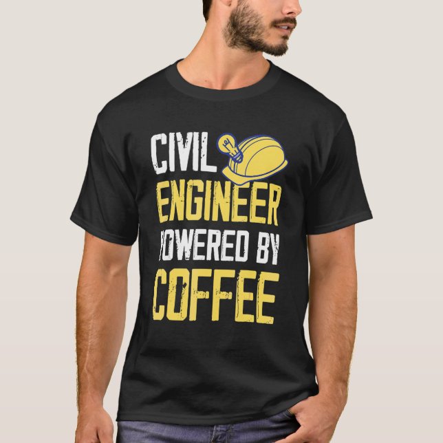 Camiseta Café de Ingeniero Civil (Anverso)