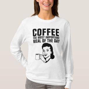 CAMISETA CAFÉ DE LA CASA DE RETRO MÁS IMPORTANTE COMIDA