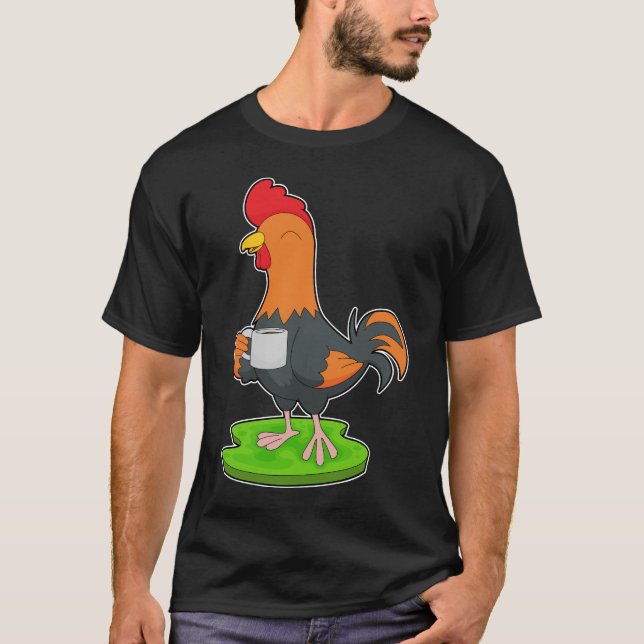 Camiseta Café de la copa de gallo (Anverso)