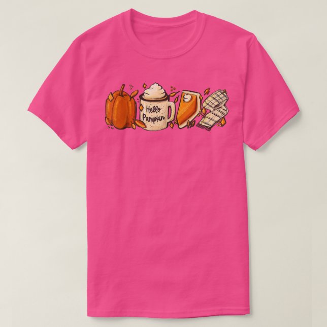 Camiseta Café de la especia de calabaza Latte otoño tempora (Diseño del anverso)
