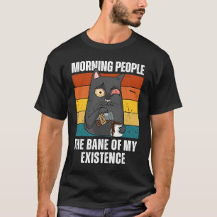 Camiseta Café de la mañana de gato 'Gente de la mañana azot