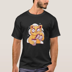 Camiseta Café de la Mañana Gato Soñoliento