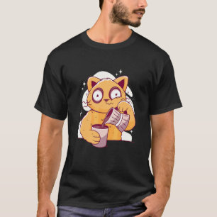 Camiseta Café de la Mañana Gato Soñoliento