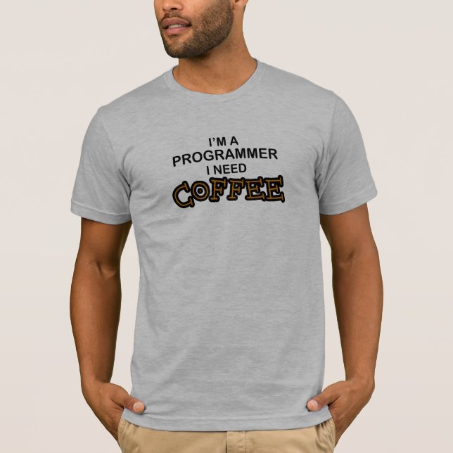 Camiseta Café de la necesidad - programador (Anverso)