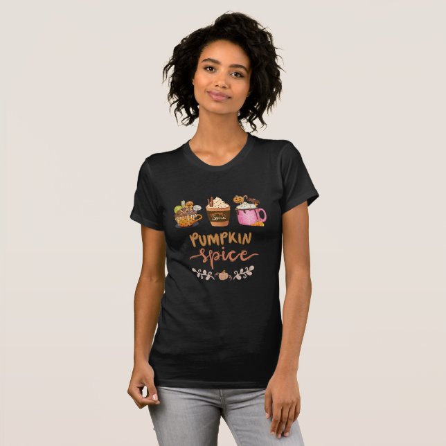 Camiseta Café de las damas con especias de calabaza suave H (Anverso completo)