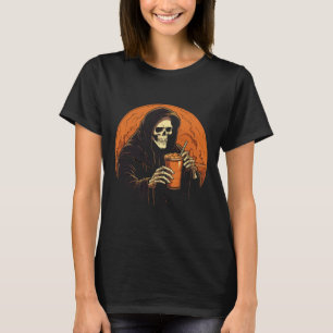 Camiseta Café de lata de especias de calabaza de otoño Grim