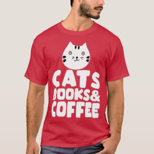 Camiseta Café de los libros de gatos