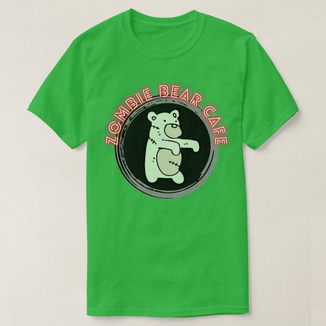 Camiseta Café de oso Zombie (Diseño del anverso)