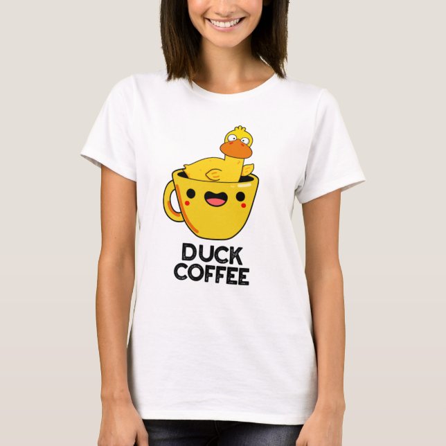Camiseta Café de pato Gracioso Beber Pun (Anverso)