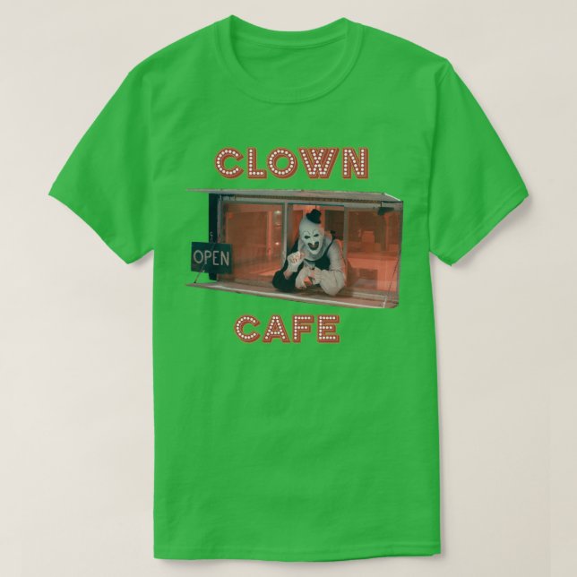 Camiseta Cafe de payasos aterrador (Diseño del anverso)