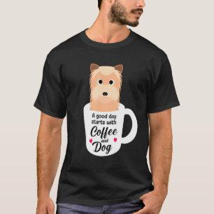 Camiseta Café de perro humorístico de Yorkshire Terrier