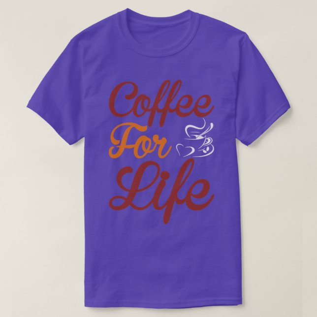 Camiseta café de por vida (Diseño del anverso)